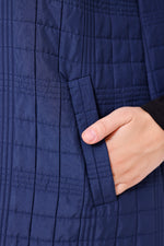 Bwst Quilted Vest Navy Blue