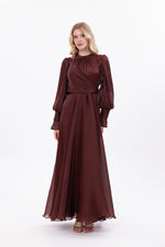 DM Zerrin Plus Size Special Occasion Dress Burgundy