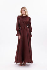 DM Zerrin Plus Size Special Occasion Dress Burgundy