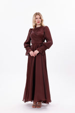 DM Zerrin Plus Size Special Occasion Dress Burgundy