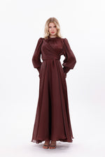 DM Zerrin Plus Size Special Occasion Dress Burgundy
