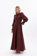 DM Zerrin Plus Size Special Occasion Dress Burgundy