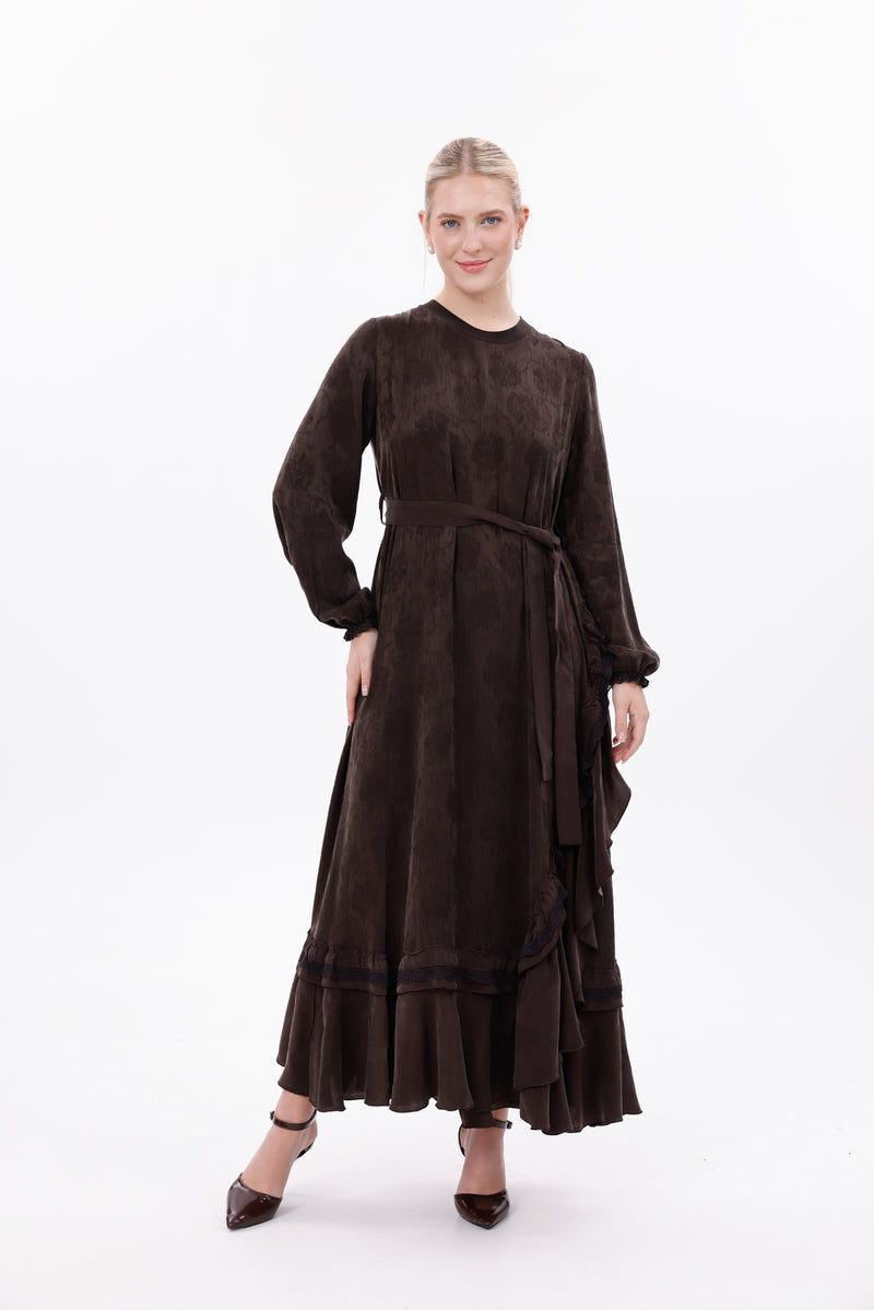 MissWhence 38806 Silk Dress Brown