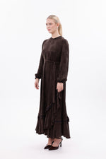 MissWhence 38806 Silk Dress Brown