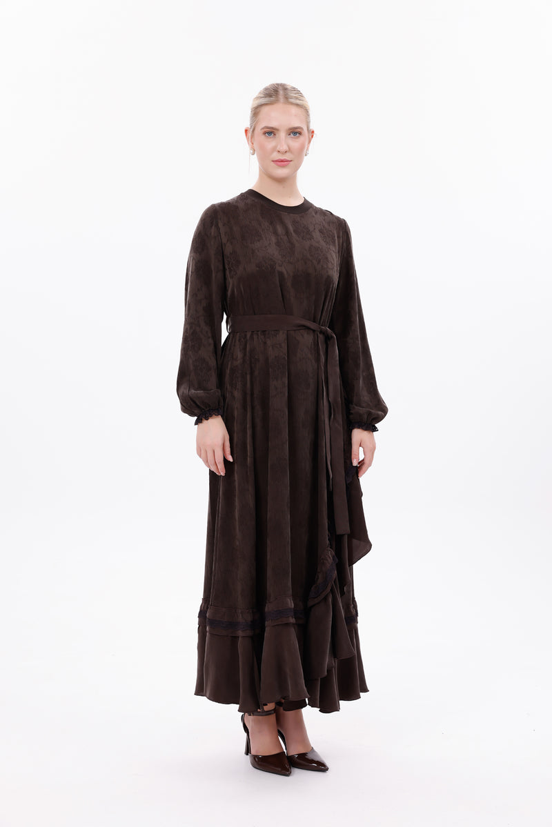MissWhence 38806 Silk Dress Brown