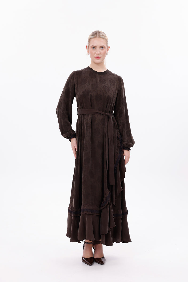 MissWhence 38806 Silk Dress Brown