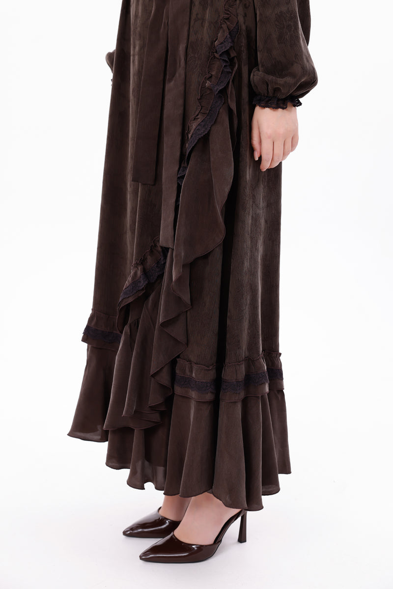 MissWhence 38806 Silk Dress Brown
