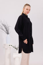 ENS Collins Cotton Shirt Black