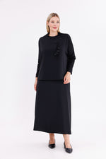 F&G Sparkle Skirt Set Black