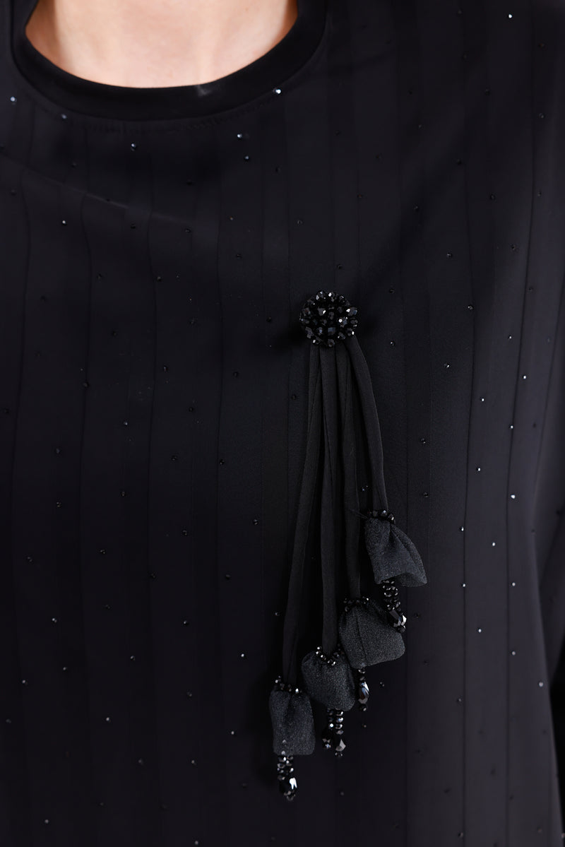 F&G Sparkle Skirt Set Black