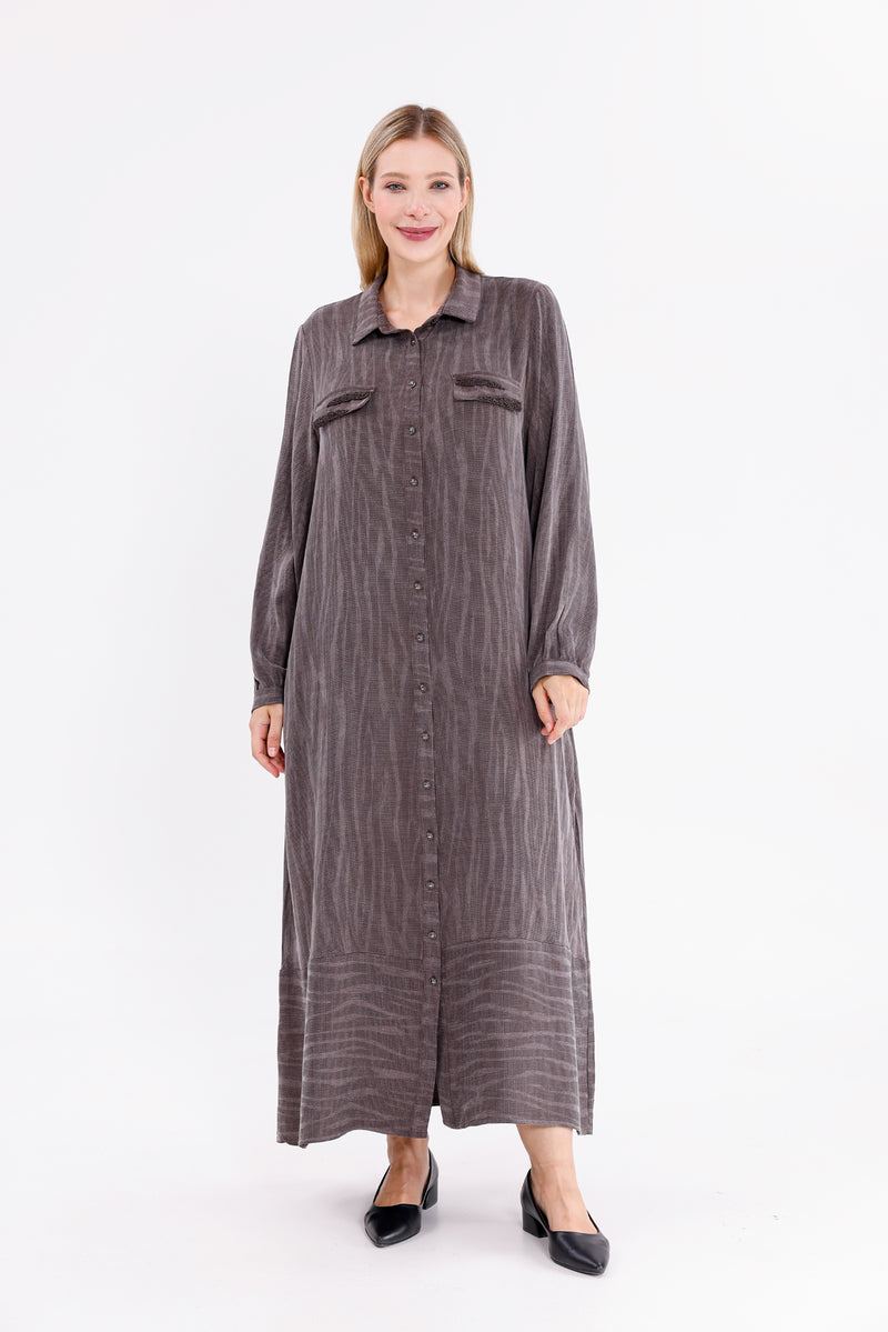 DL Qupra Silk Dress Brown