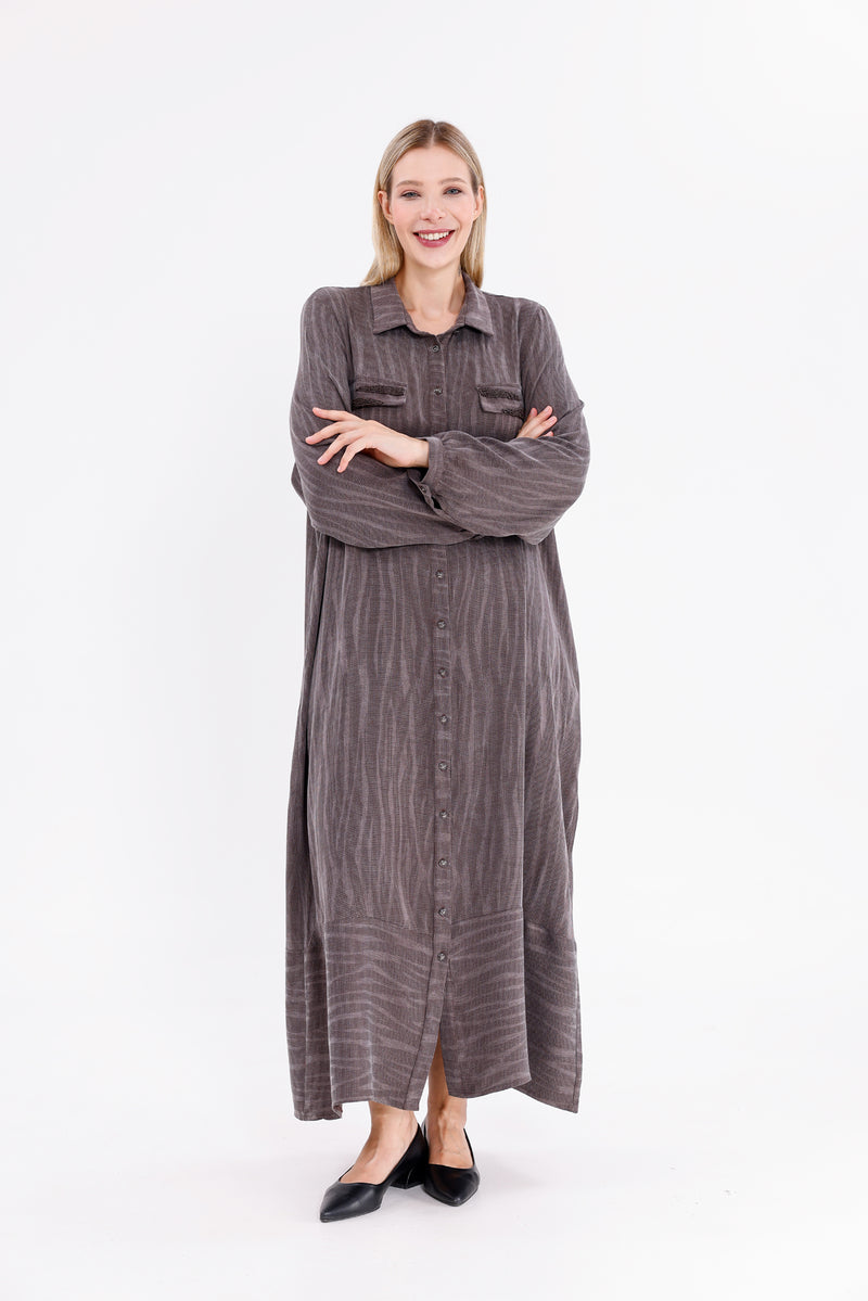 DL Qupra Silk Dress Brown
