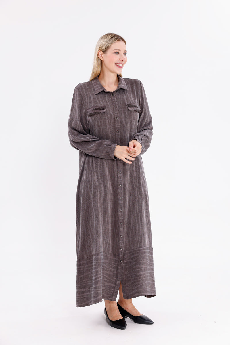 DL Qupra Silk Dress Brown