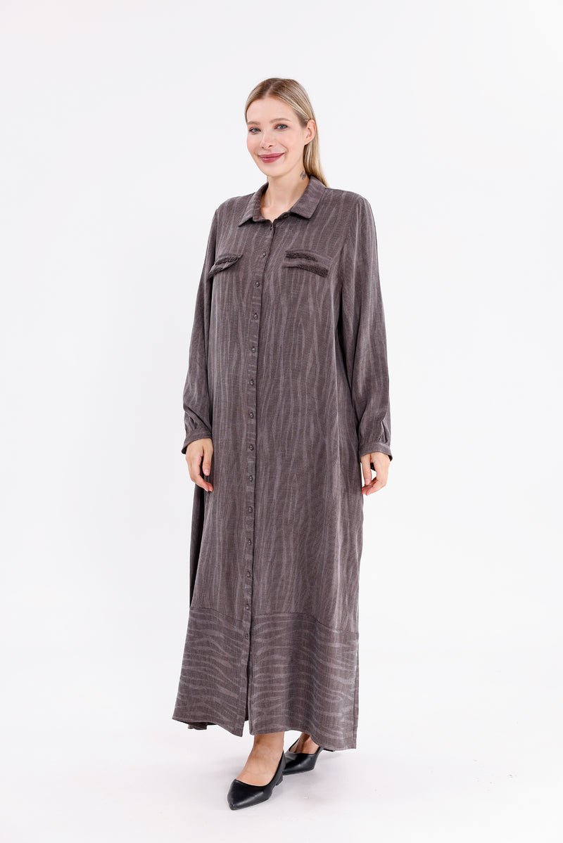 DL Qupra Silk Dress Brown