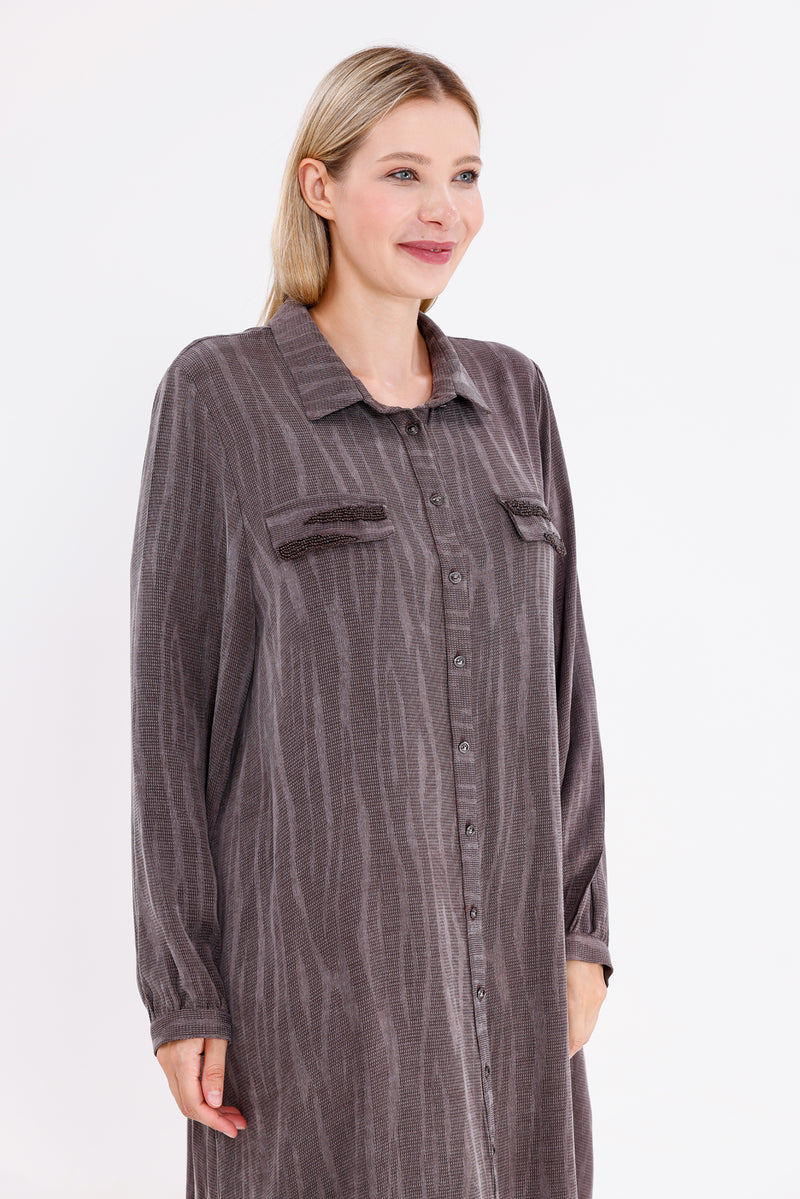 DL Qupra Silk Dress Brown