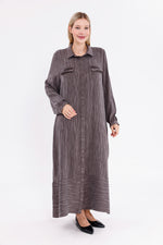 DL Qupra Silk Dress Brown