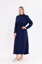 F&G Sparkle Long Dress Navy Blue