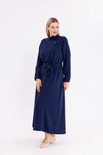 F&G Sparkle Long Dress Navy Blue