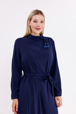 F&G Sparkle Long Dress Navy Blue