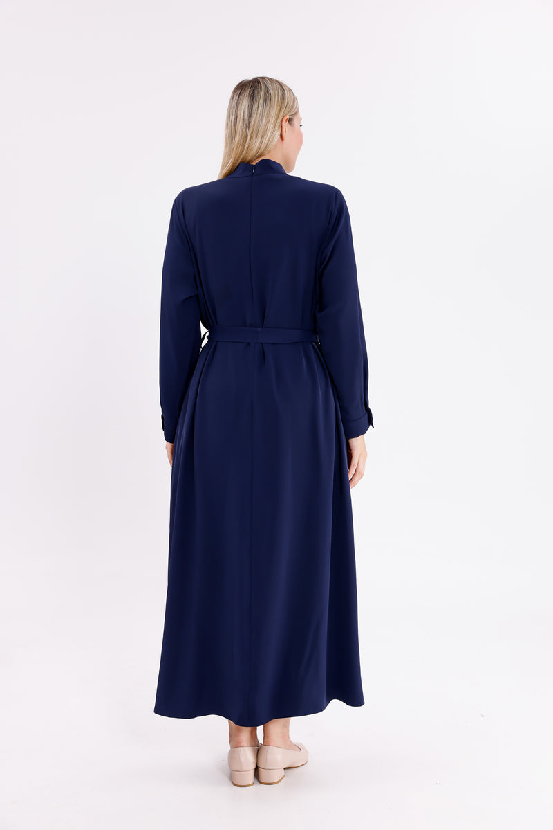 F&G Sparkle Long Dress Navy Blue