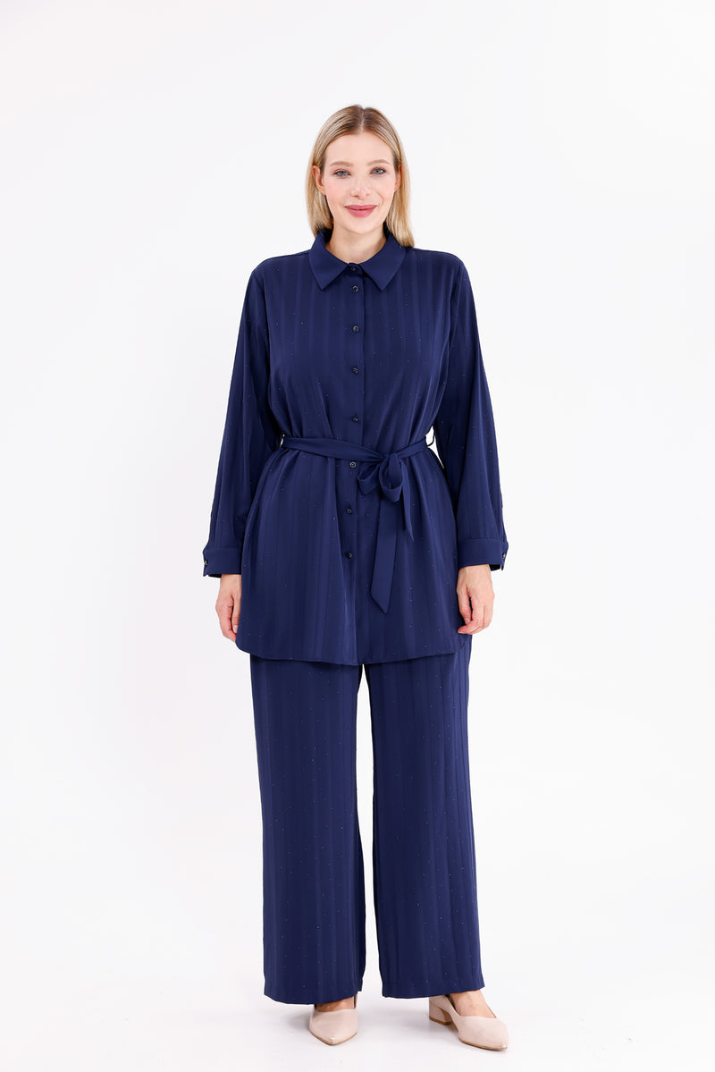F&G Sparkle 2 Pc Set Navy Blue