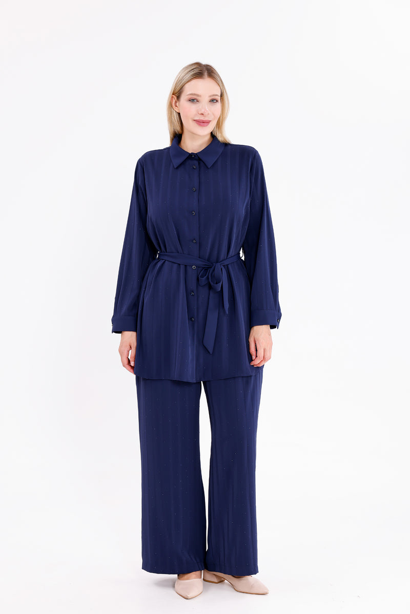 F&G Sparkle 2 Pc Set Navy Blue