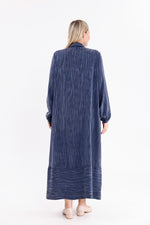 DL Qupra Silk Dress Navy Blue