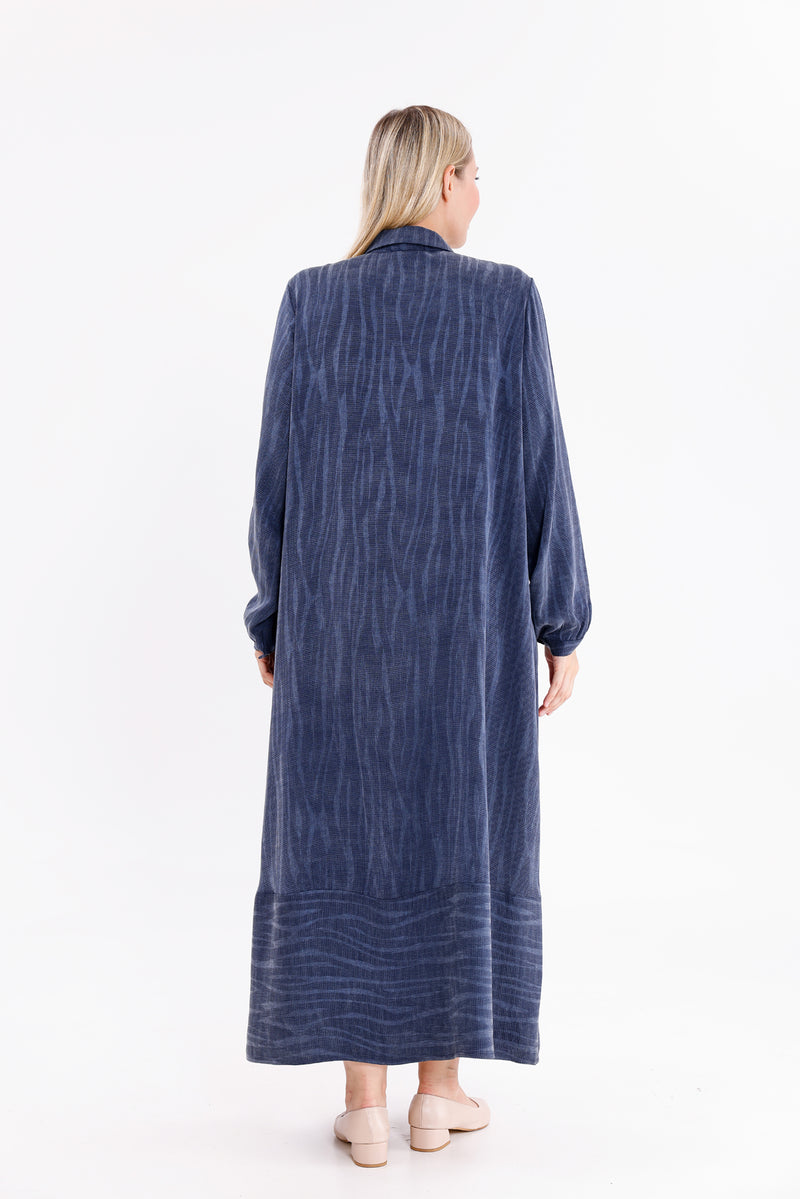 DL Qupra Silk Dress Navy Blue