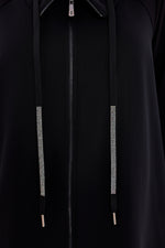 F&G Chiffon Dtld Cape Black