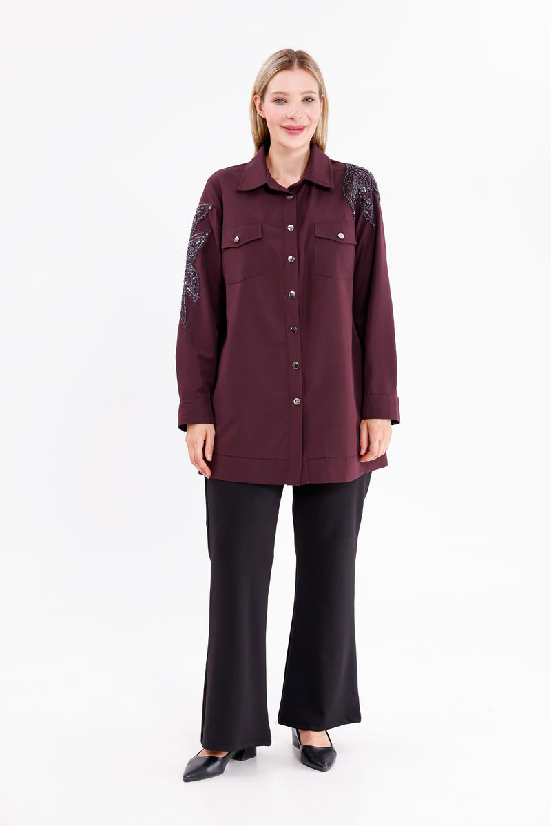 F&G Arm&Shoulder Detailed Tunic Ivy