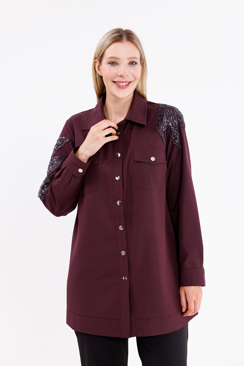 F&G Arm&Shoulder Detailed Tunic Ivy