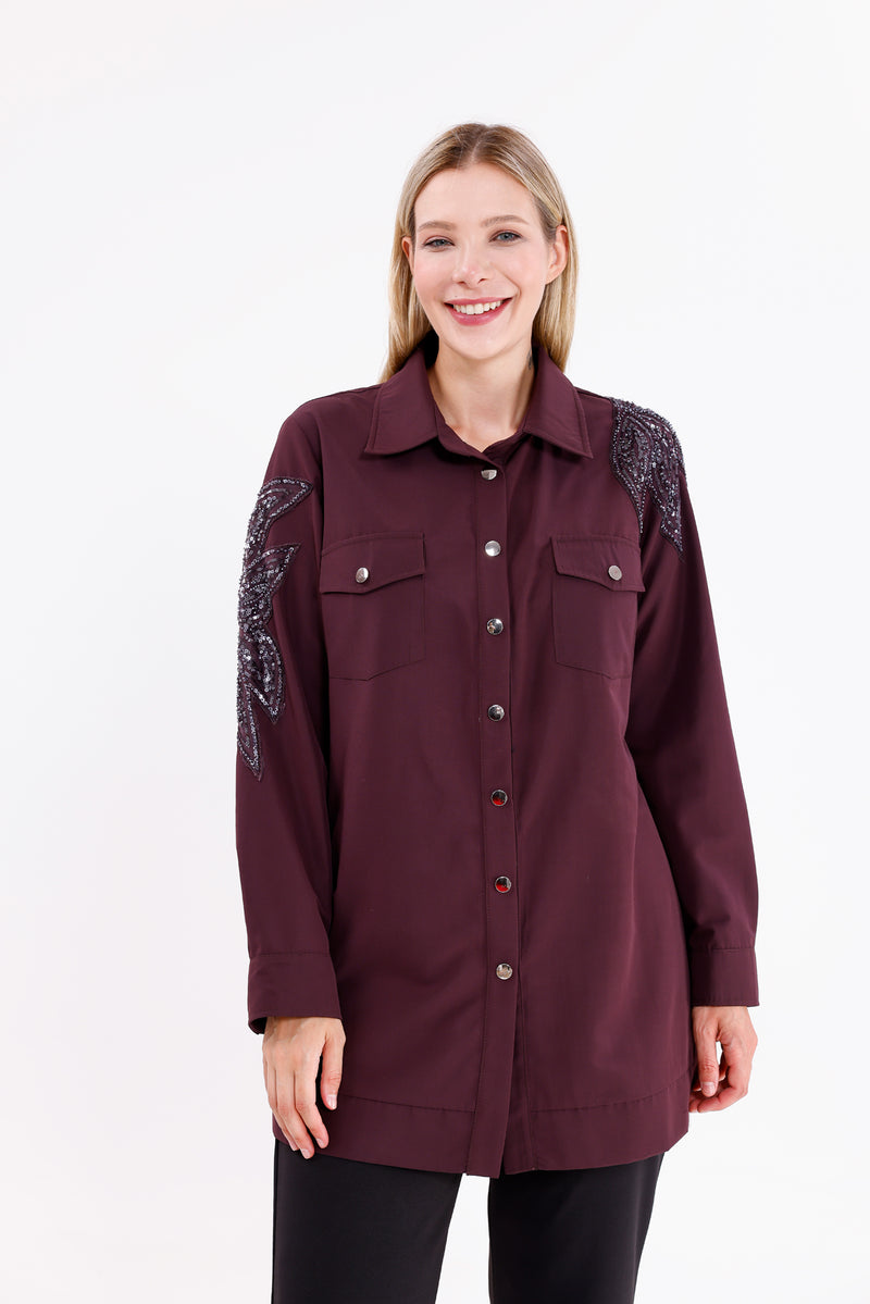 F&G Arm&Shoulder Detailed Tunic Ivy