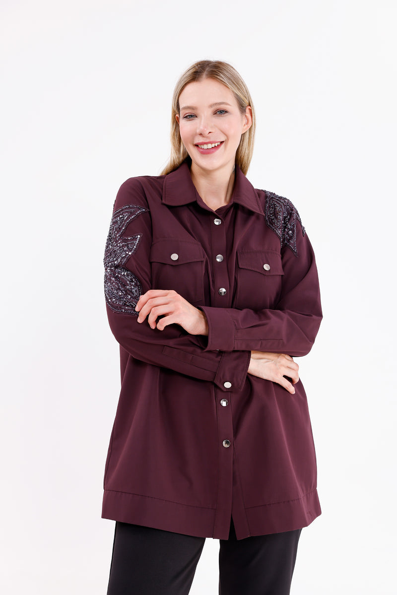 F&G Arm&Shoulder Detailed Tunic Ivy