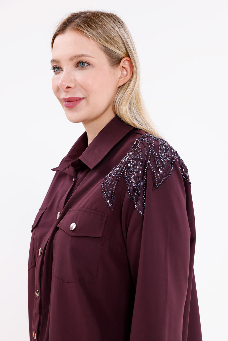 F&G Arm&Shoulder Detailed Tunic Ivy