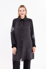 F&G Merry Silk Tunic Anthracite