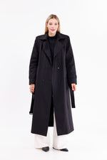 GLX Plus Size Trenchcoat Black
