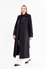 GLX Plus Size Trenchcoat Black