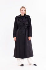 GLX Plus Size Trenchcoat Black