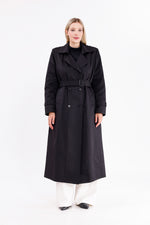 GLX Plus Size Trenchcoat Black