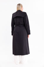 GLX Plus Size Trenchcoat Black