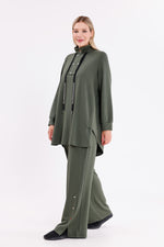 F&G Cotton Snap Buttons Set Khaki