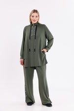 F&G Cotton Snap Buttons Set Khaki