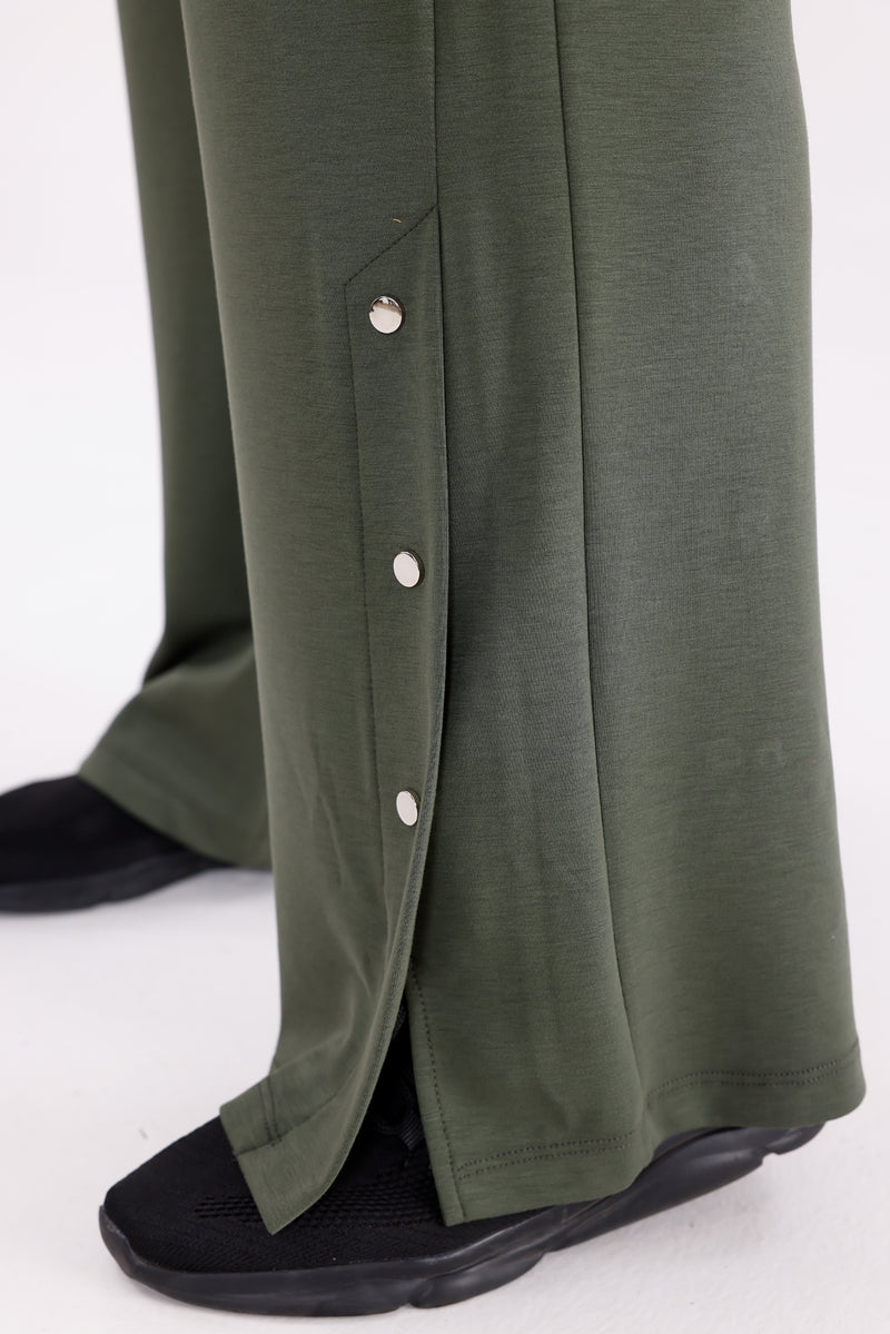 F&G Cotton Snap Buttons Set Khaki