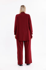 F&G Cotton Snap Buttons Set Burgundy