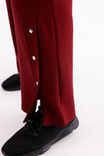 F&G Cotton Snap Buttons Set Burgundy
