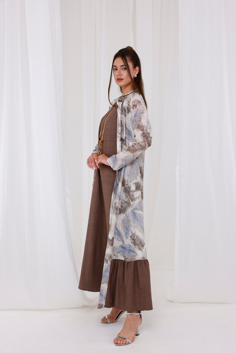 A&W Elyse 2 Pc Dress Brown