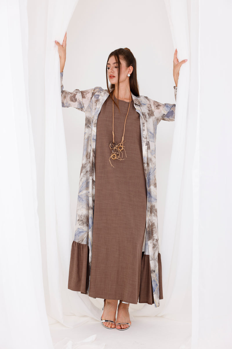 A&W Elyse 2 Pc Dress Brown