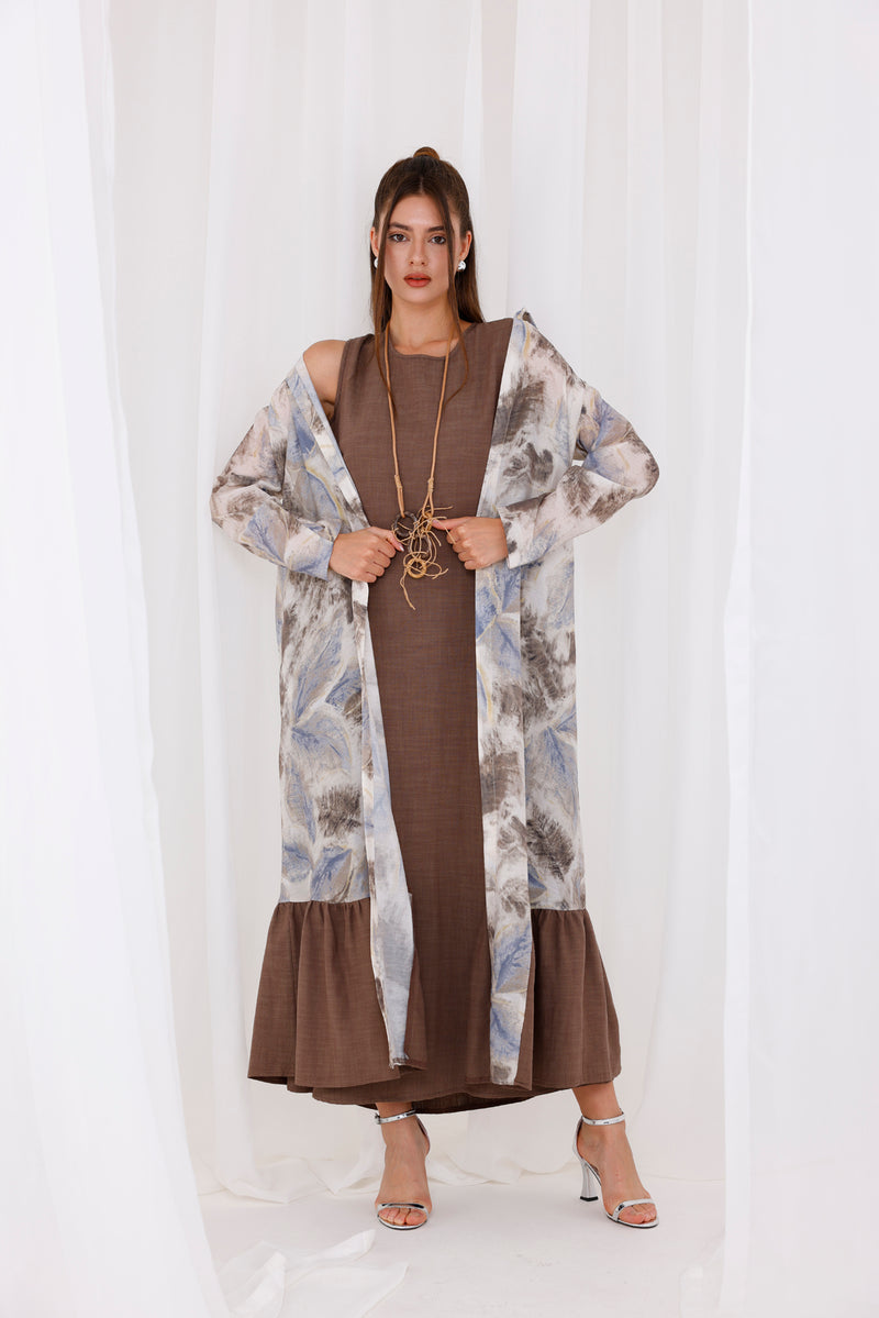 A&W Elyse 2 Pc Dress Brown