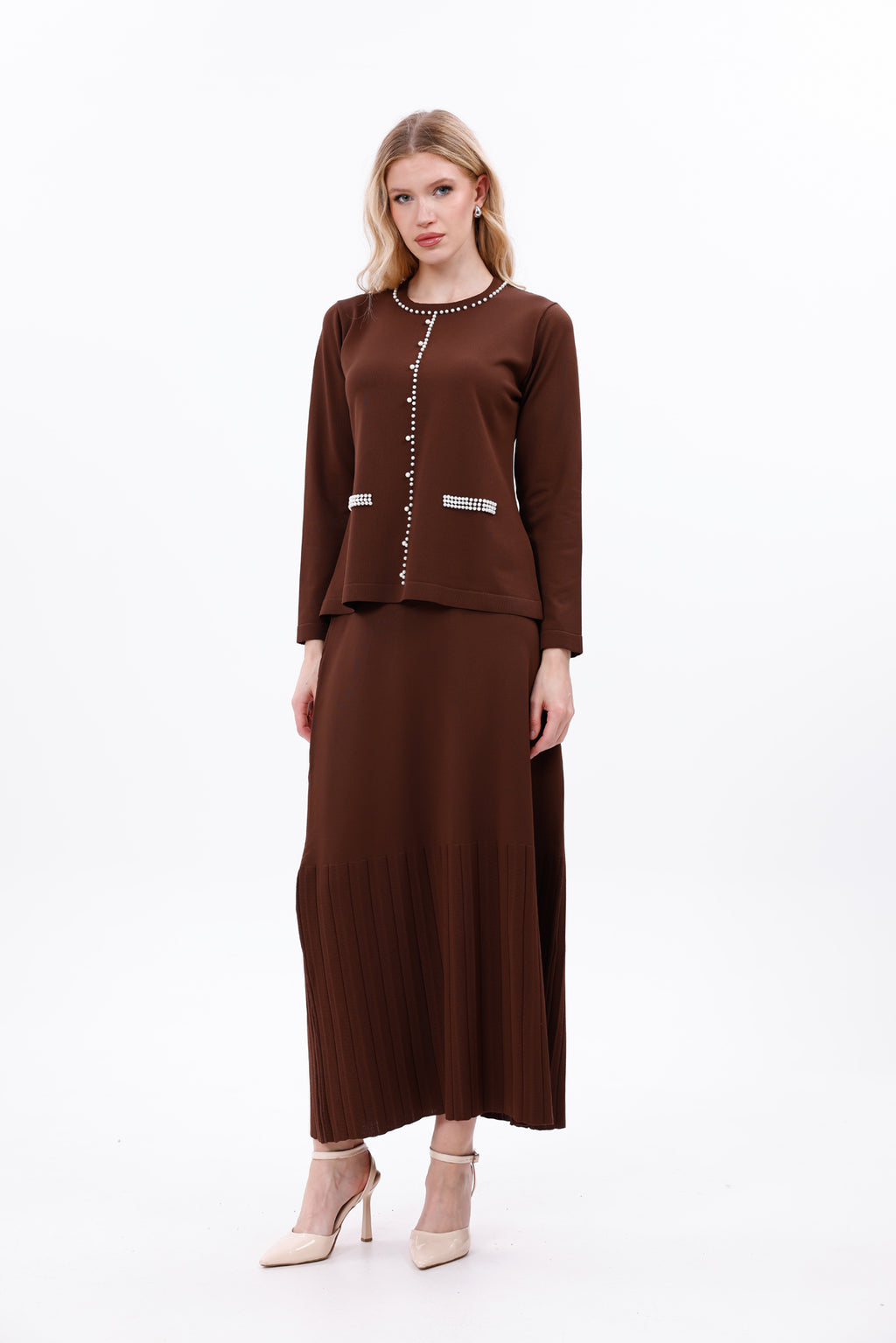 ZZ Bilge Knitted Winter Set Brown