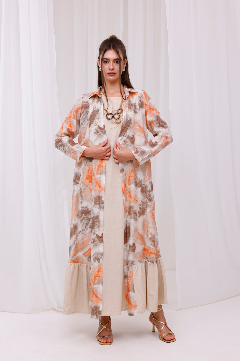 A&W Elyse 2 Pc Dress Camel